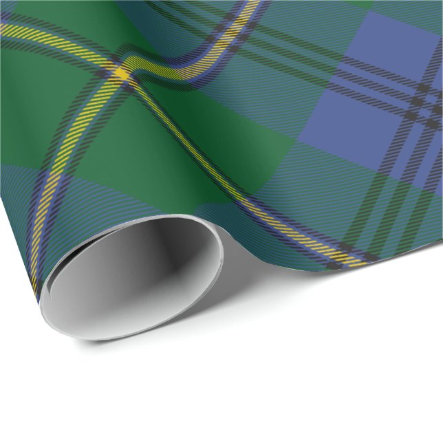 Klan Johnston Tartan Wrapping Papper Presentpapper (Rullad Hörn)
