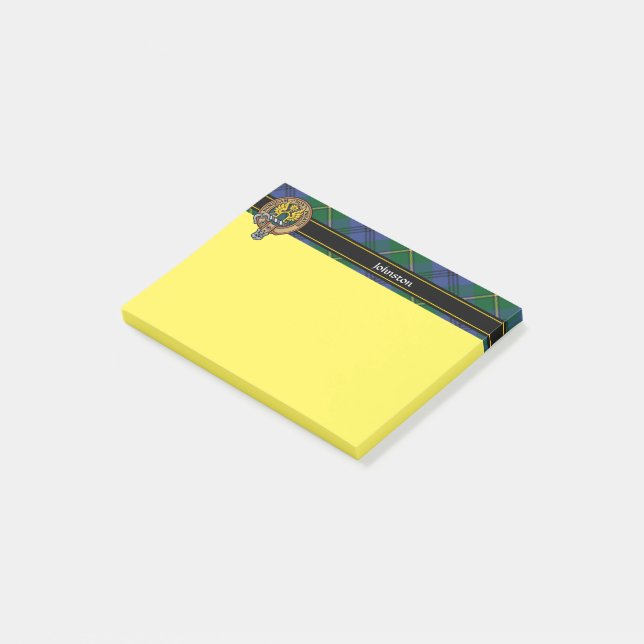 Klan Johnston Vapensköld Post-it Notes Block (Vinklad)