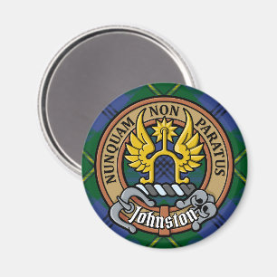 Klan Johnston-Vapenskölden över Tartan Magnet