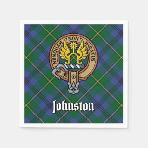 Klan Johnston-Vapenskölden över Tartan Pappersservett