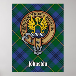 Klan Johnston-Vapenskölden över Tartan Poster