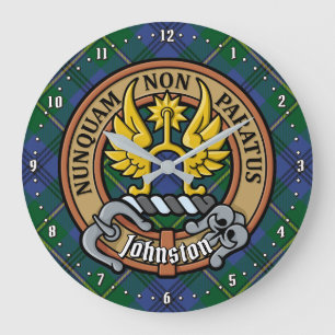 Klan Johnston-Vapenskölden över Tartan Stor Klocka