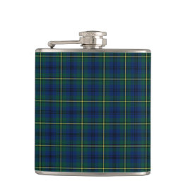 Klan Johnstone Blue och Grönt Scottish Tartan Fickplunta