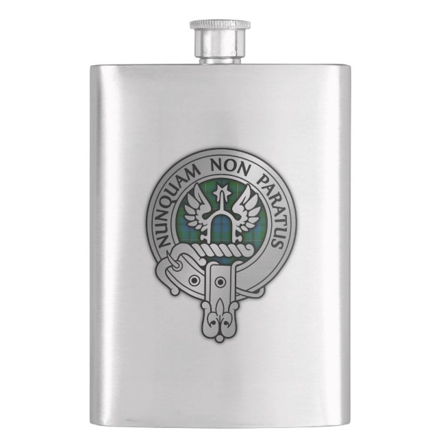 Klan Johnstone Vapensköld & Tartan Fickplunta (Framsidan)