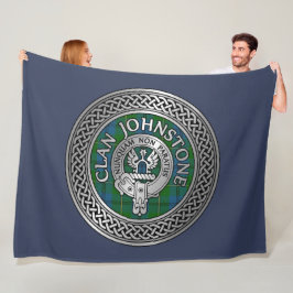 Klan Johnstone Vapensköld & Tartan Knot Fleecefilt