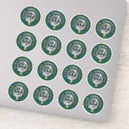 Klan Johnstone Vapensköld & Tartan Knot Klistermärken