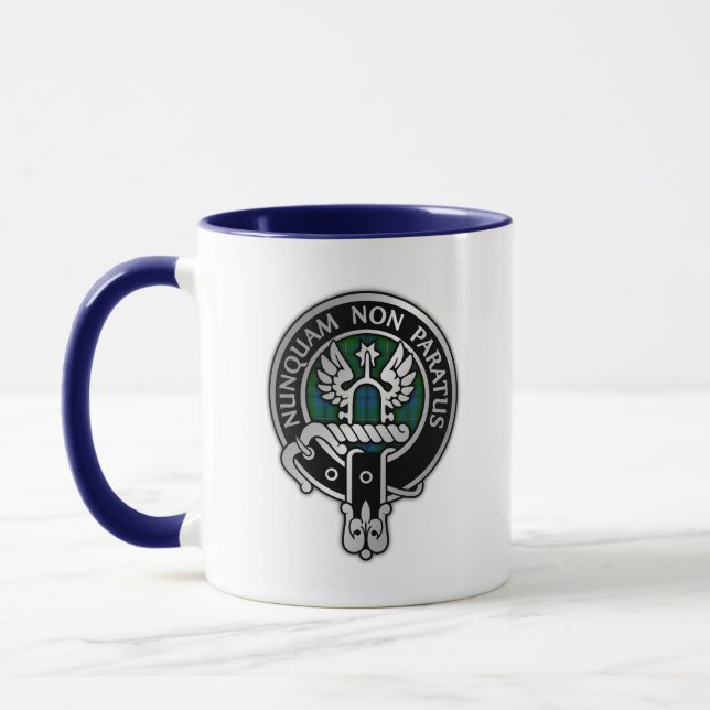 Klan Johnstone Vapensköld & Tartan Mugg (Vänster)