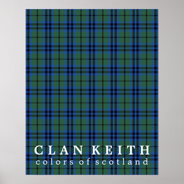 Klan Keith Färg i Skottland Tartan Poster (Framsidan)