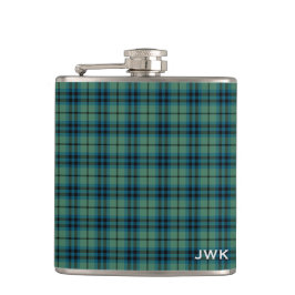 Klan Keith Ljust grönt Scottish Tartan Monogram Fickplunta
