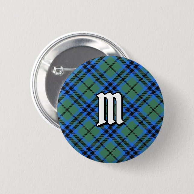 Klan Keith Tartan Button Knapp (Framsida & baksida)