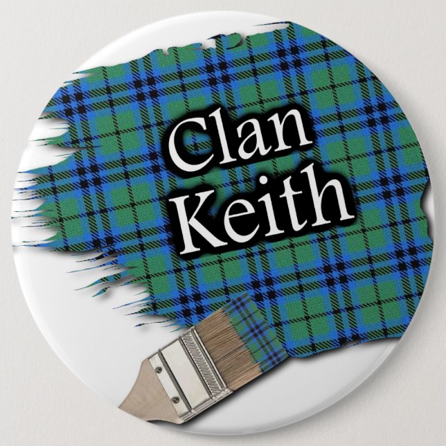 Klan Keith Tartan Paint-pensel Knapp (Framsida)