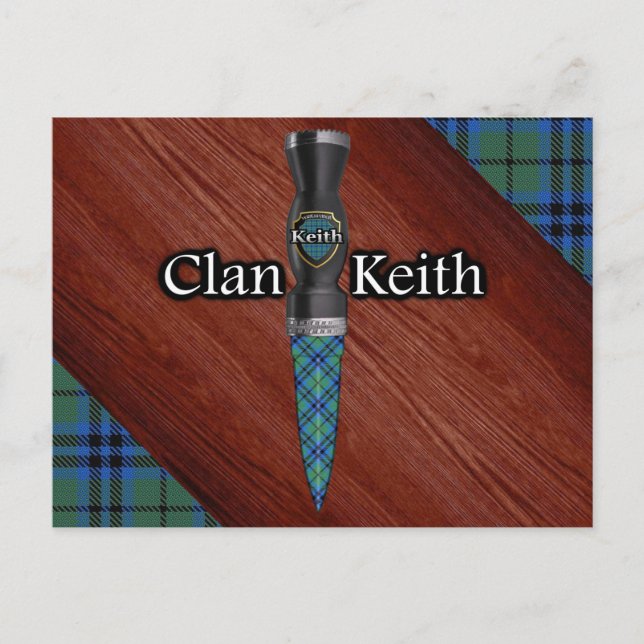 Klan Keith Tartan Sgian Dubh Blade Vykort (Framsida)