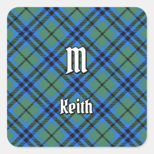 Klan Keith Tartan Square Sticker Fyrkantigt Klistermärke