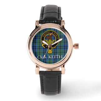 Klan Keith Vapensköld & antikens Tartan-klocka Armbandsur