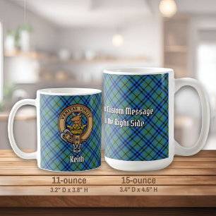 Klan Keith Vapensköld över Tartan Kaffemugg