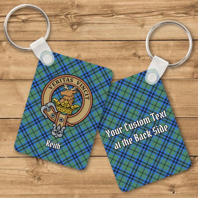 Klan Keith-Vapensköld över Tartan Keychain Nyckelring (Skapare uppladdad)