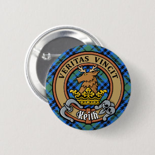 Klan Keith Vapensköld över Tartan Knapp