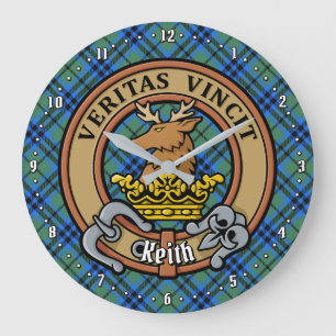 Klan Keith Vapensköld över Tartan Stor Klocka