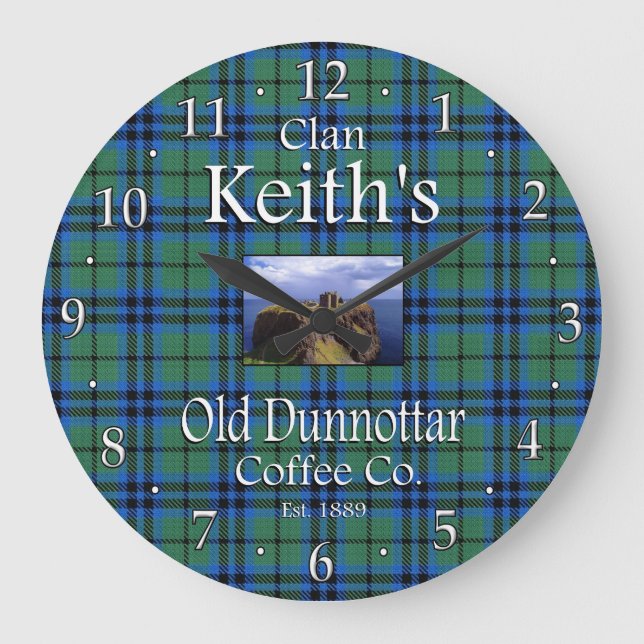 Klan Keith's Old Dunnottar Coffee Co. Stor Klocka (Framsida)
