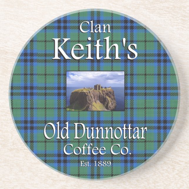 Klan Keith's Old Dunnottar Coffee Co. Underlägg Sandsten (Framsidan)