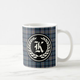 Klan Kennedy Ancient Tartan Monogram Kaffemugg