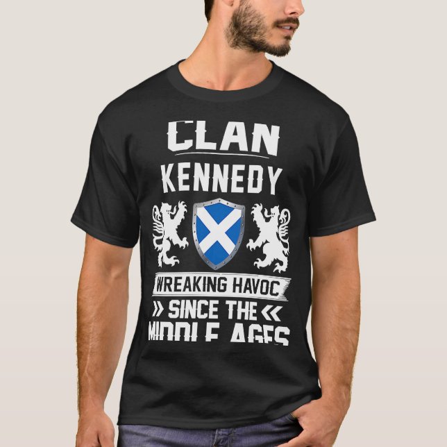 Klan KENNEDY scottish family scotland mors dag T Shirt (Framsida)
