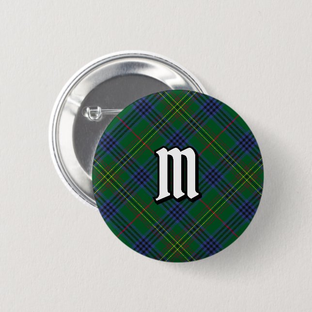 Klan Kennedy Tartan Button Knapp (Framsida & baksida)
