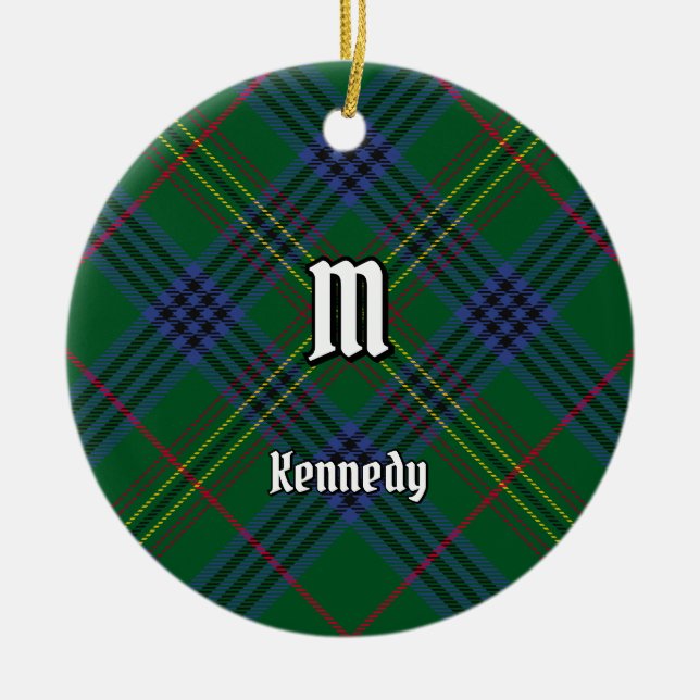 Klan Kennedy Tartan Julgransprydnad Keramik (Framsidan)