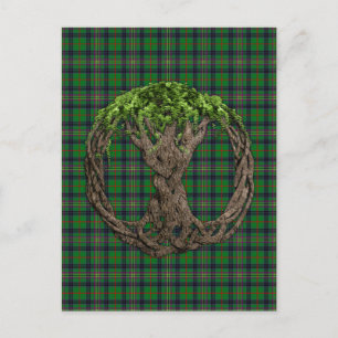 Klan Kennedy Tartan och Celtic Livets träd Vykort