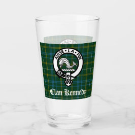 Klan Kennedy Vapensköld Badge & Tartan Glaskopp