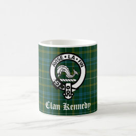 Klan Kennedy Vapensköld Badge & Tartan Kaffemugg