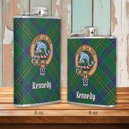 Klan Kennedy Vapensköld över Tartan Fickplunta
