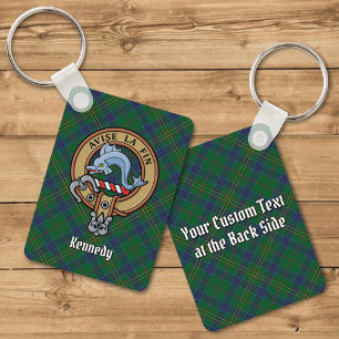 Klan Kennedy Vapensköld över Tartan Nyckelring