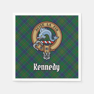 Klan Kennedy Vapensköld över Tartan Pappersservett