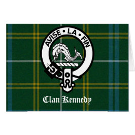 Klan Kennedy Vapensköld Tartan Hälsningskort
