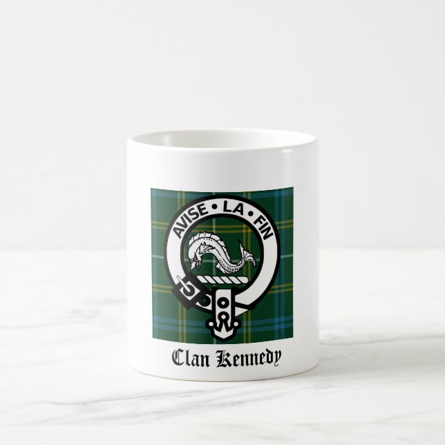 Klan Kennedy Vapensköld Tartan Kaffemugg (Center)