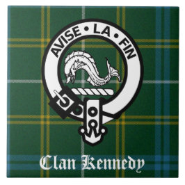 Klan Kennedy Vapensköld Tartan Kakelplatta