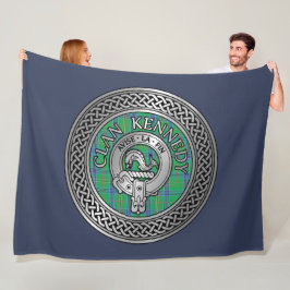 Klan Kennedy Vapensköld & Tartan Knot Fleecefilt