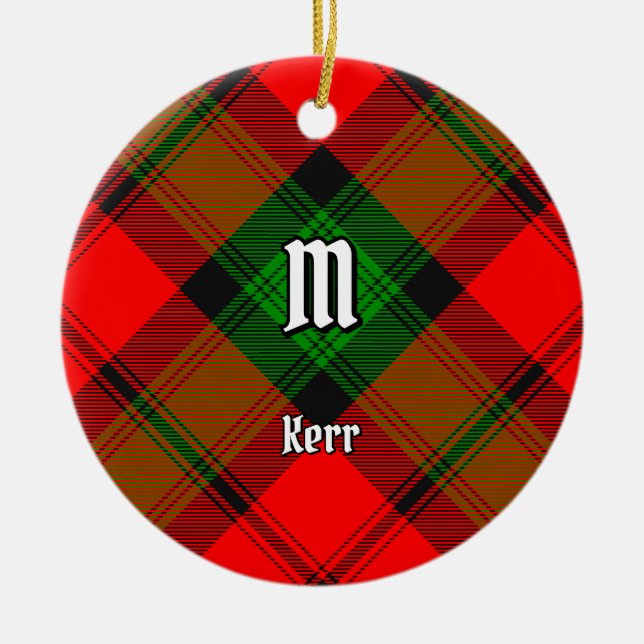 Klan Kerr Tartan Julgransprydnad Keramik (Framsidan)