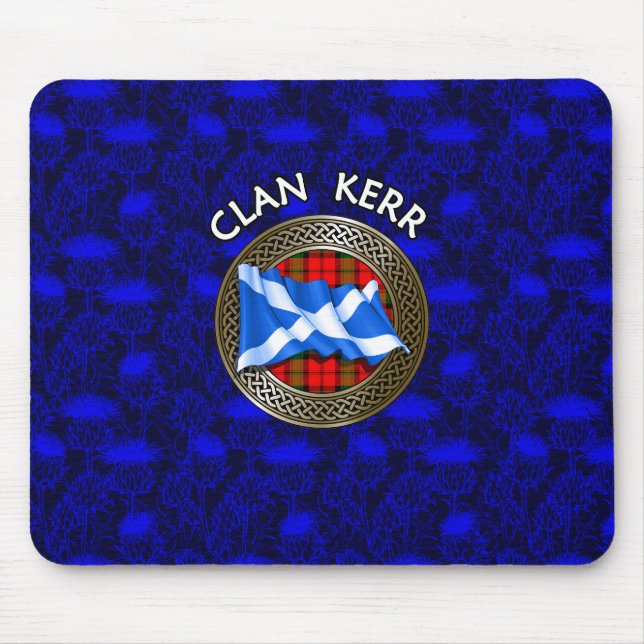 Klan Kerr Tartan Knot & Flagga Musmatta (Framsidan)