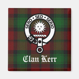 Klan Kerr Tartan och Vapensköld Badge Magnet