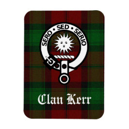 Klan Kerr Tartan och Vapensköld Badge Magnet