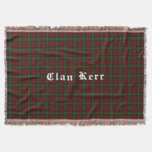 Klan Kerr Tartan Throw Blanket