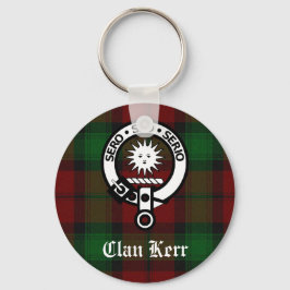 Klan Kerr Vapensköld Badge Tartan Nyckelring