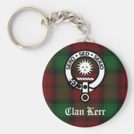 Klan Kerr Vapensköld Badge Tartan Nyckelring