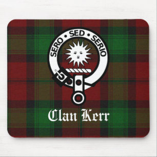 Klan Kerr-Vapensköld och Tartan-Anpassade Musmatta