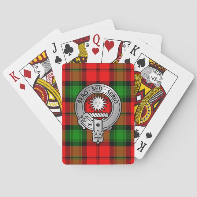 Klan Kerr-Vapensköld och Tartan Casinokort (Baksidan)