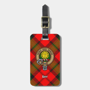 Klan Kerr-Vapensköld över Tartan Bagagebricka