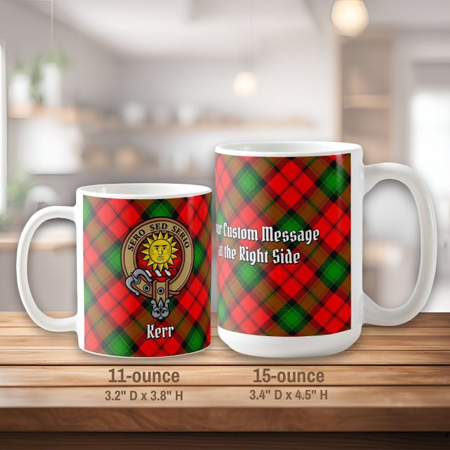 Klan Kerr-Vapensköld över Tartan Kaffemugg (Skapare uppladdad)