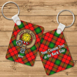 Klan Kerr-Vapensköld över Tartan Nyckelring